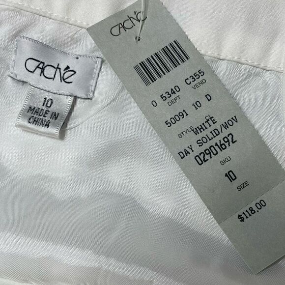 Cache White Sweetheart Neckline Floral Lace Sundress Size 10 NEW with Tag - Picture 5 of 12